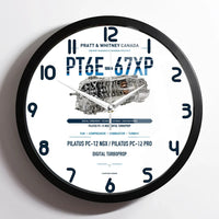 Thumbnail for PT6E-67XP design on white framed wall clock