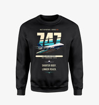 Thumbnail for Boeing 747SP design on black sweatshirt
