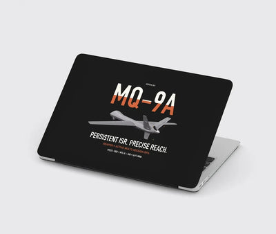 MQ-9A Reaper design on black MacBook case