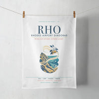 Thumbnail for Rhodes Airport Diagoras (RHO) design on white towel