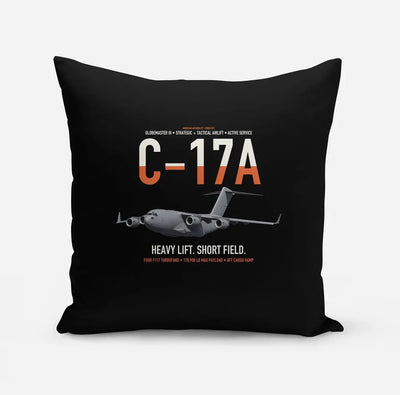 C-17A Globemaster III design on black pillow