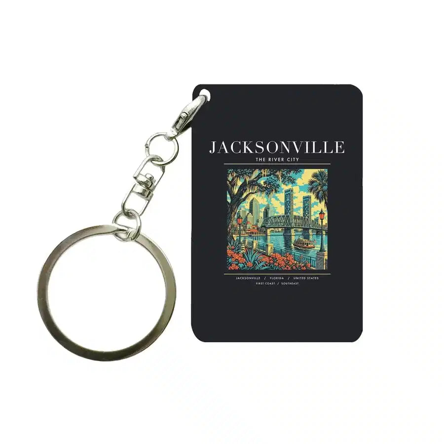 JACKSONVILLE - Poster - Key Chain - Black