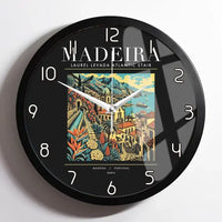 Thumbnail for MADEIRA - Poster - Wall Clock Framed - Black