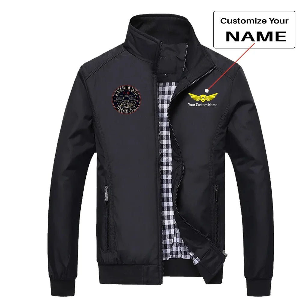 Fighter Jet 16 - Death From Above aviation design printed on modern shell with tailored fit stylish jacket.