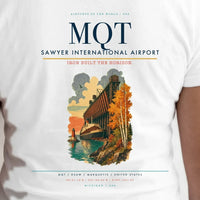 Thumbnail for Sawyer International Airport (MQT) double-side t-shirt design close-up cover
