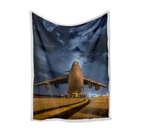 Thumbnail for Amazing Military Aircraft at Night Bed Blankets & aviation print on soft fleece blanket.