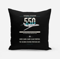 Thumbnail for Cessna Citation 550 - Citation II design on black pillow