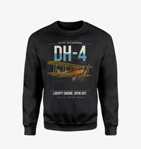 Thumbnail for Airco DH-4 Liberty Plane design on black sweatshirt