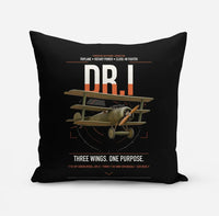 Thumbnail for Fokker Dr.I design on black pillow