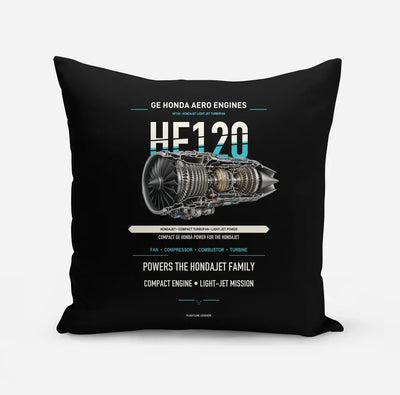 HF120 design on black pillow