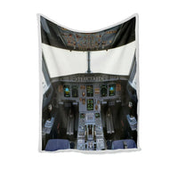 Thumbnail for Airbus A320 Cockpit (Wide) Bed Blankets & aviation print on soft fleece blanket.