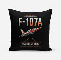 Thumbnail for F-107A Ultra Sabre design on black pillow