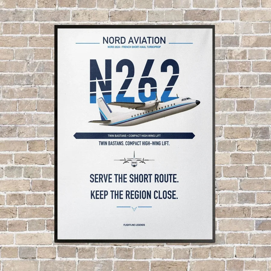 Nord 262A vertical canvas print - framed - white background