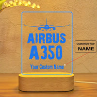 Thumbnail for Airbus A350 & Plane aviation themed night lamp, premium acrylic with LED.