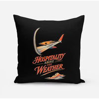 Thumbnail for Hospitality Above The Weather design on black pillow