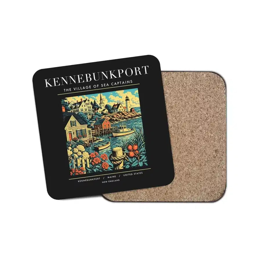 KENNEBUNKPORT - Poster - Coaster - Black