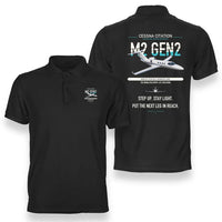 Thumbnail for Cessna Citation M2 Gen2 design on black double-side polo t-shirt, double-side print