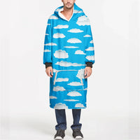 Thumbnail for Amazing Clouds aviation design on soft fleece blanket hoodie.