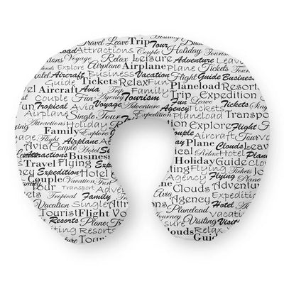 Aviation Lovers Texts Travel & Boppy aviation design on memory foam with soft cover travel pillow.