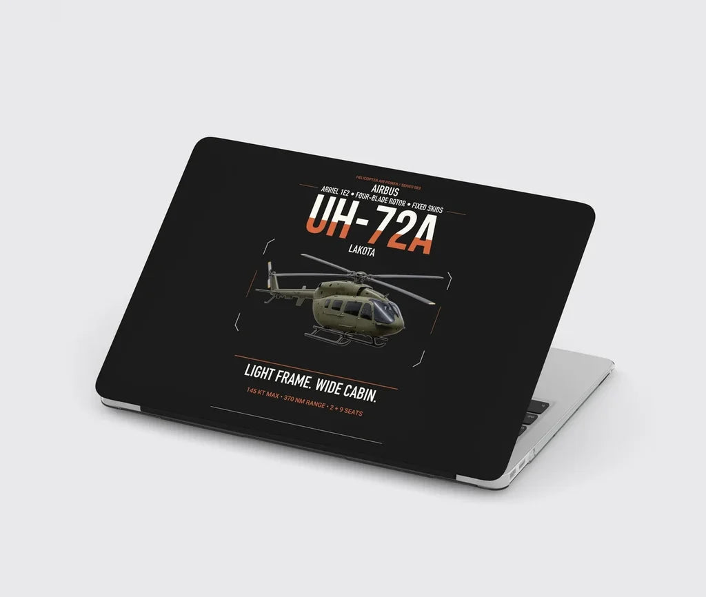 Airbus UH-72A Lakota design on black MacBook case