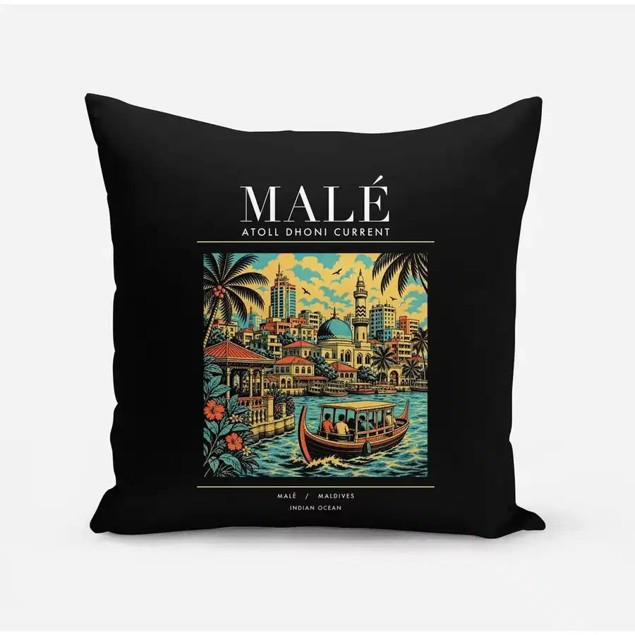 MALÉ - Poster - Pillow - Black