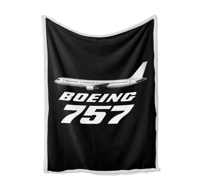 The Boeing 757 Bed Blankets & aviation print on soft fleece blanket.