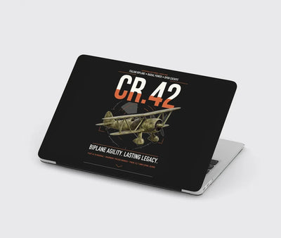 Fiat CR.42 Falco design on black MacBook case