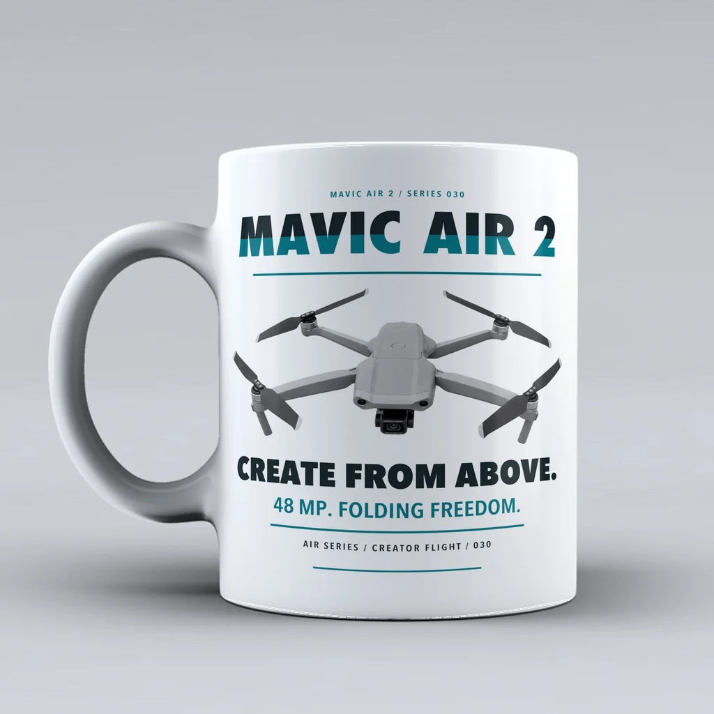 Mavic Air 2 Mug design on white dji