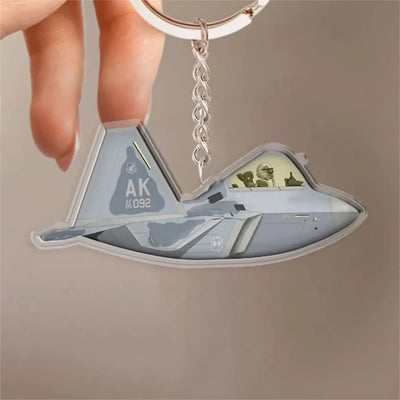 F-22 Raptor AK 092 Design Acrylic Keychain