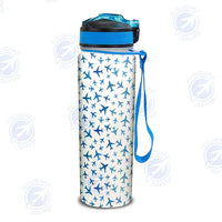 Thumbnail for Many Airplanes White Sports aviation design on sport kettle, insulated bottle with sport spout.