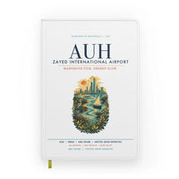 Thumbnail for Abu Dhabi Zayed International Airport (AUH) design on white notebook
