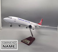 Thumbnail for Side view of Turkish Airlines Boeing 737-800 (737 Max) Airplane Model (1/84 Scale - 47CM) aviation LED model airplane in diec.