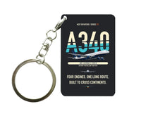 Thumbnail for Airbus A340-200 Key Chain design on black key chain