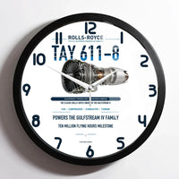 Thumbnail for TAY 611-8 design on white framed wall clock