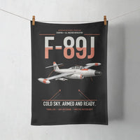 Thumbnail for F-89J Scorpion design on black towel