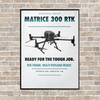 Thumbnail for DJI Matrice 300 RTK vertical canvas print - framed - white background
