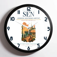 Thumbnail for London Southend Airport (SEN) design on white framed wall clock