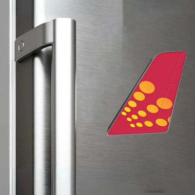 SpiceJet aviation design tail magnet in 3D metal with magnetic back.