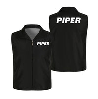 Thumbnail for Piper & Text Thin Style aviation design printed on lightweight shell with sleeveless design thin vest.