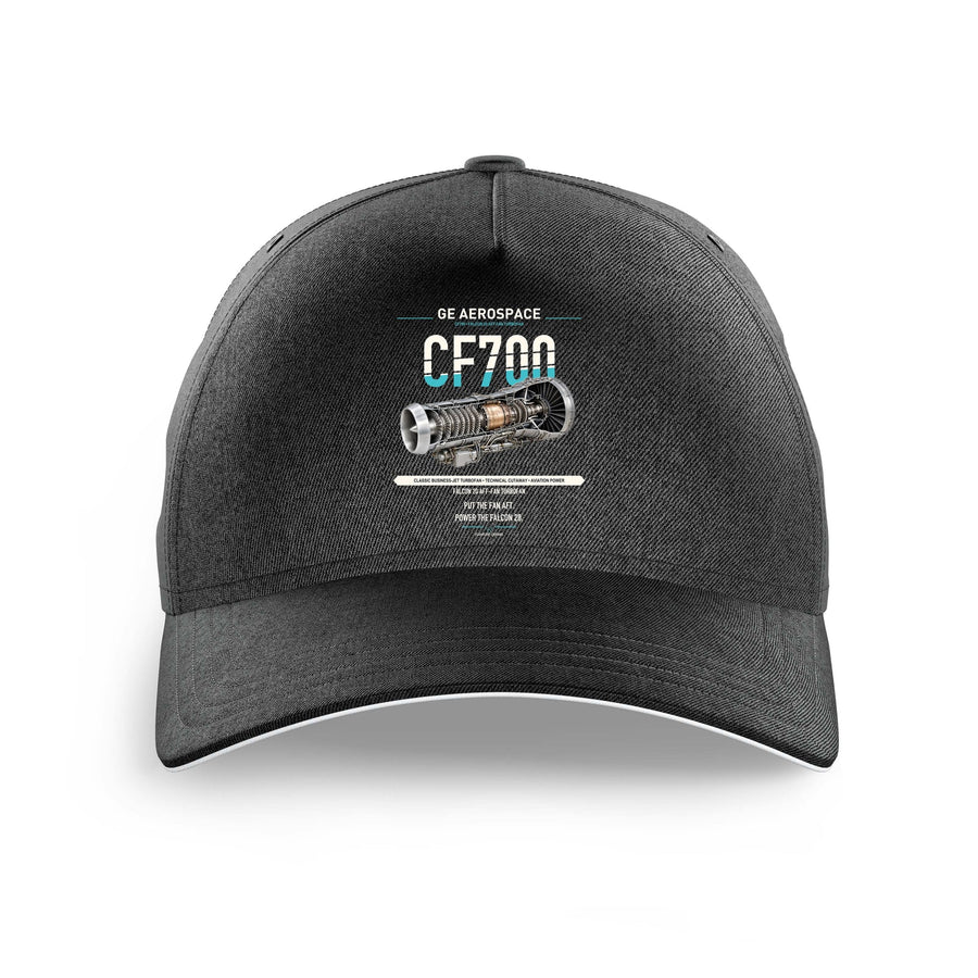 CF700 design on black printed hat