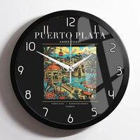 Thumbnail for PUERTO PLATA - Poster - Wall Clock Framed - Black