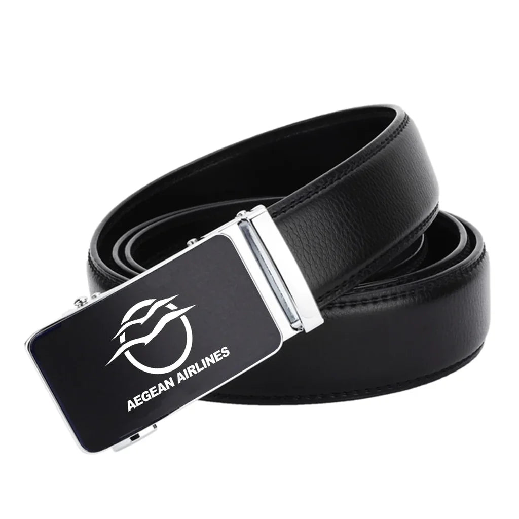 Aegean Airlines aviation men's belt in leather.