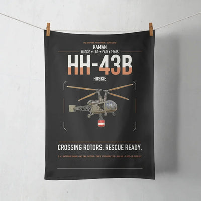 Kaman HH-43B Huskie design on black towel