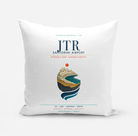 Thumbnail for Santorini Airport (JTR) design on white pillow