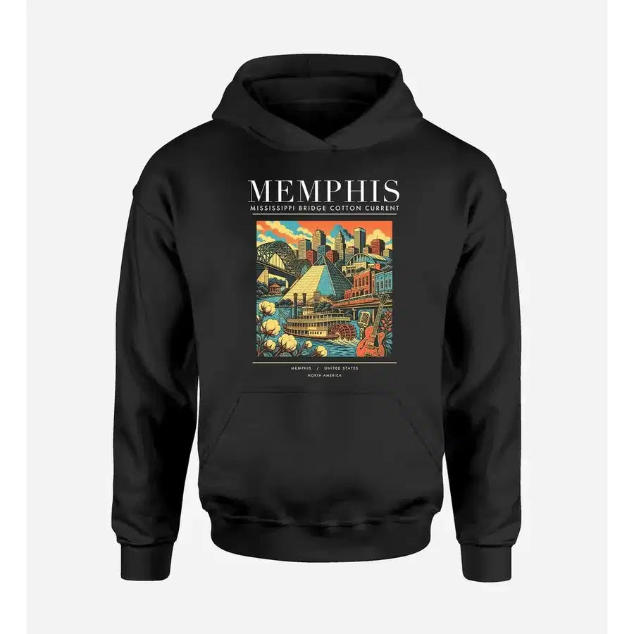 MEMPHIS - Poster - Premium Hoodie - Black
