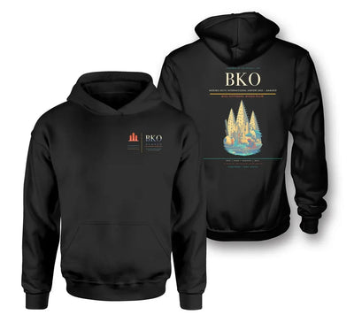 Modibo Keita International Airport (BKO) design on black double-side hoodie