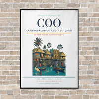 Thumbnail for Cadjehoun Airport COO — Cotonou vertical canvas print - framed - white background