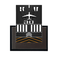 Thumbnail for Runway aviation themed magnet, strong neodymium core.