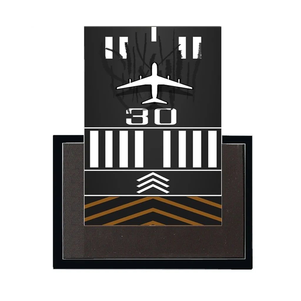 Runway aviation themed magnet, strong neodymium core.