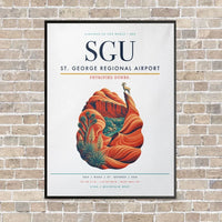 Thumbnail for St. George Regional Airport SGU vertical canvas print - framed - white background